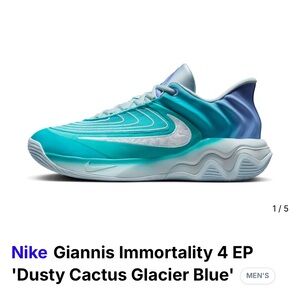 Nike Giannis Immortality 4 EP - Turquoise and Light Blue